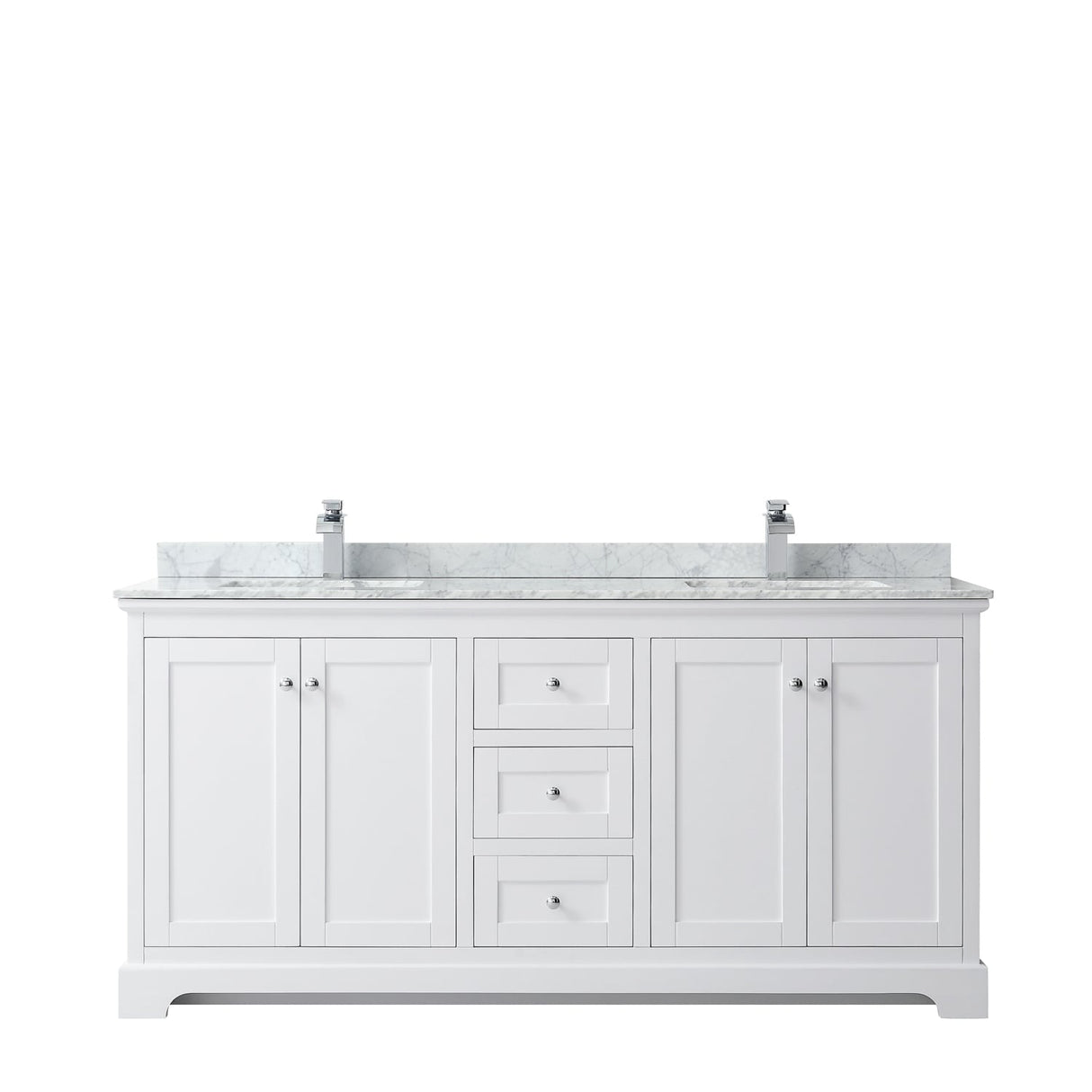 Avery Marble Top 72-inch Double Square Sink Vanity