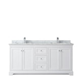 Avery Marble Top 72-inch Double Square Sink Vanity