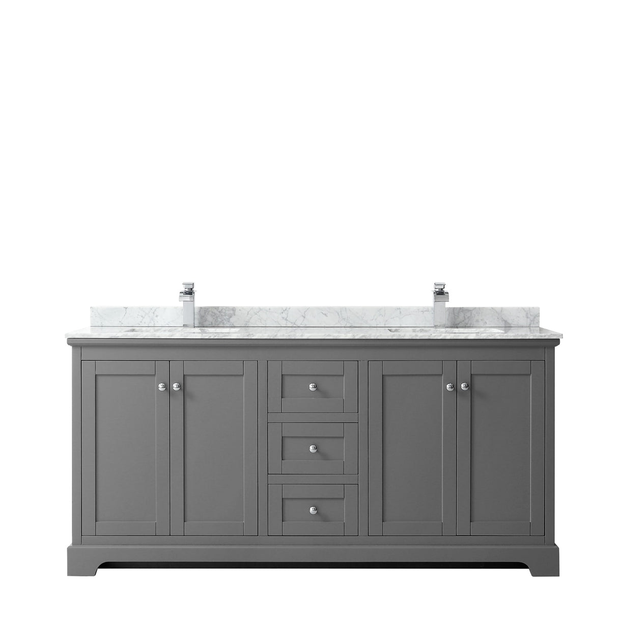 Avery Marble Top 72-inch Double Square Sink Vanity