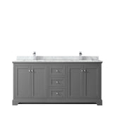 Avery Marble Top 72-inch Double Square Sink Vanity