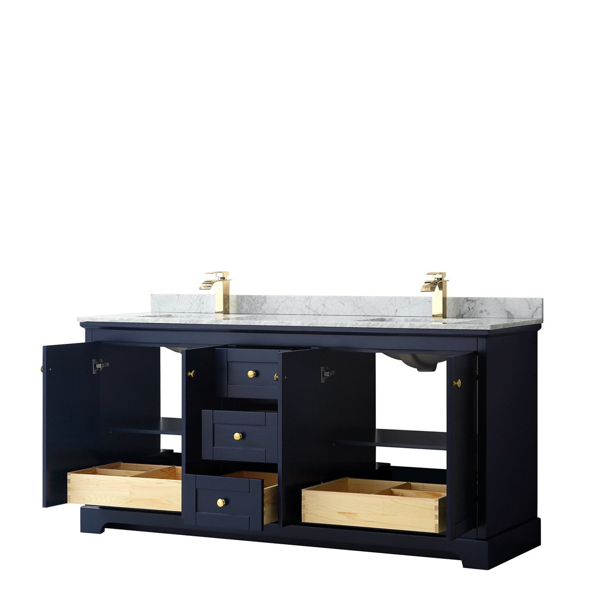 Avery Marble Top 72-inch Double Square Sink Vanity