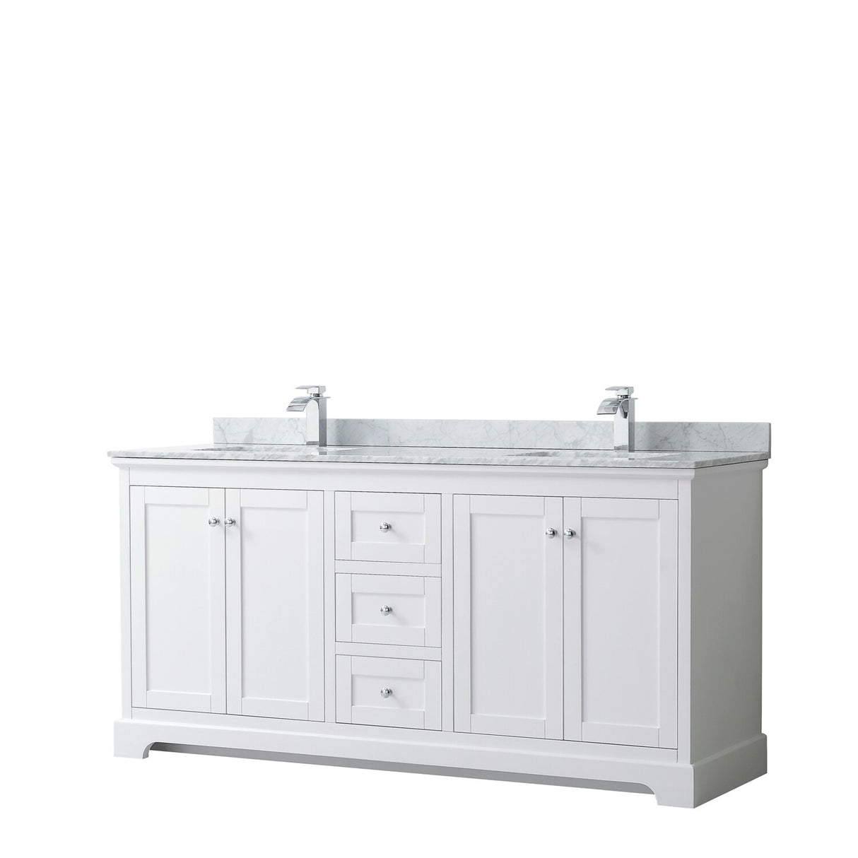 Avery Marble Top 72-inch Double Square Sink Vanity