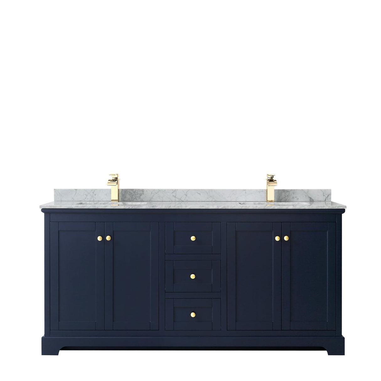 Avery Marble Top 72-inch Double Square Sink Vanity