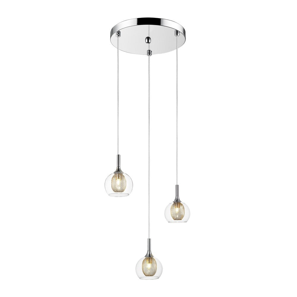 Avery Home Lighting Auge 3-light Chrome Pendant Light