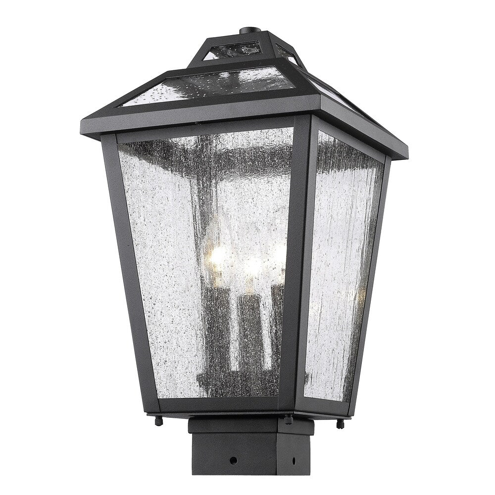 Avery Home Lighting Bayland 3-Light Black Outdoor Post Mount Light