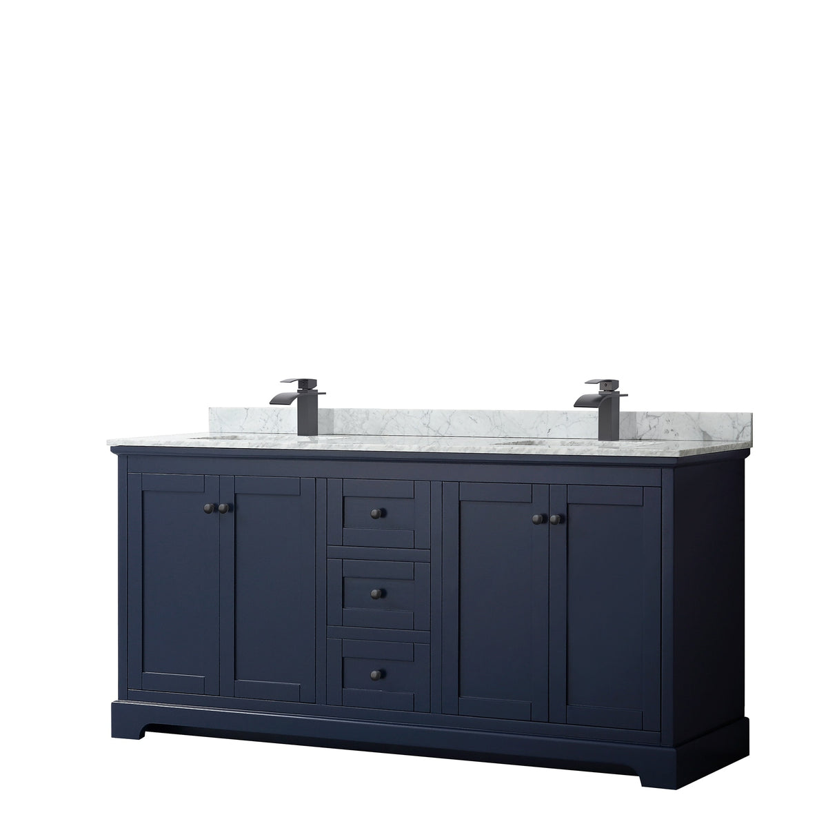 Avery Marble Top 72-inch Double Square Sink Vanity