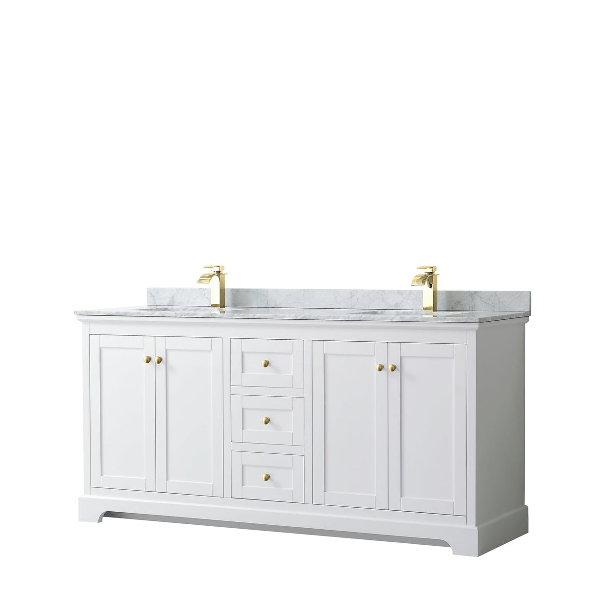 Avery Marble Top 72-inch Double Square Sink Vanity