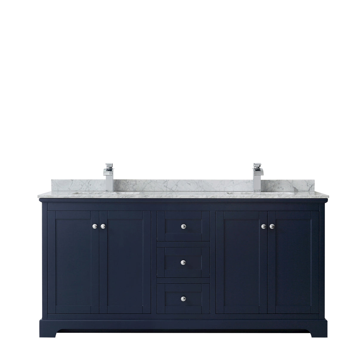Avery Marble Top 72-inch Double Square Sink Vanity