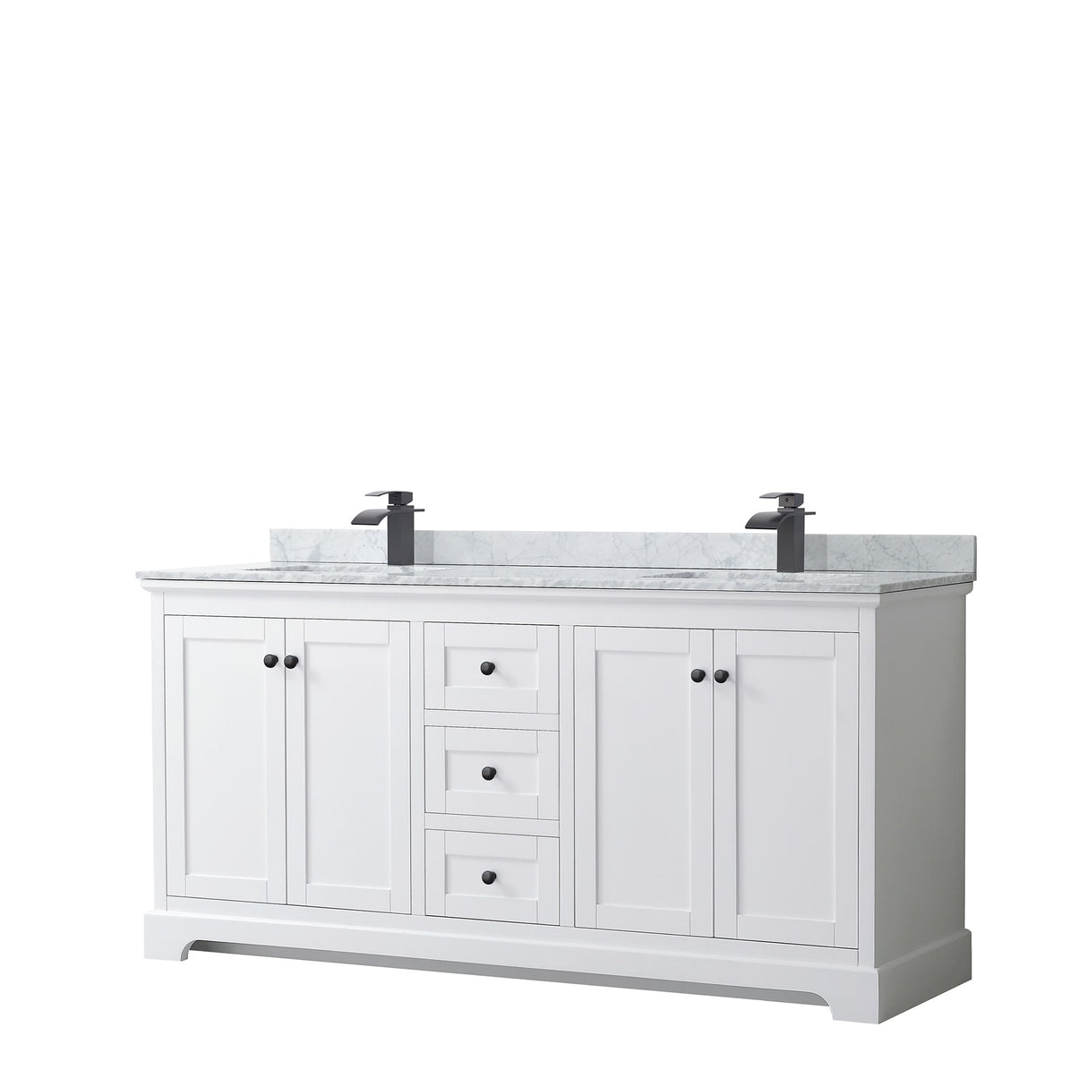 Avery Marble Top 72-inch Double Square Sink Vanity