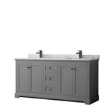Avery Marble Top 72-inch Double Square Sink Vanity