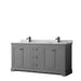 Avery Marble Top 72-inch Double Square Sink Vanity