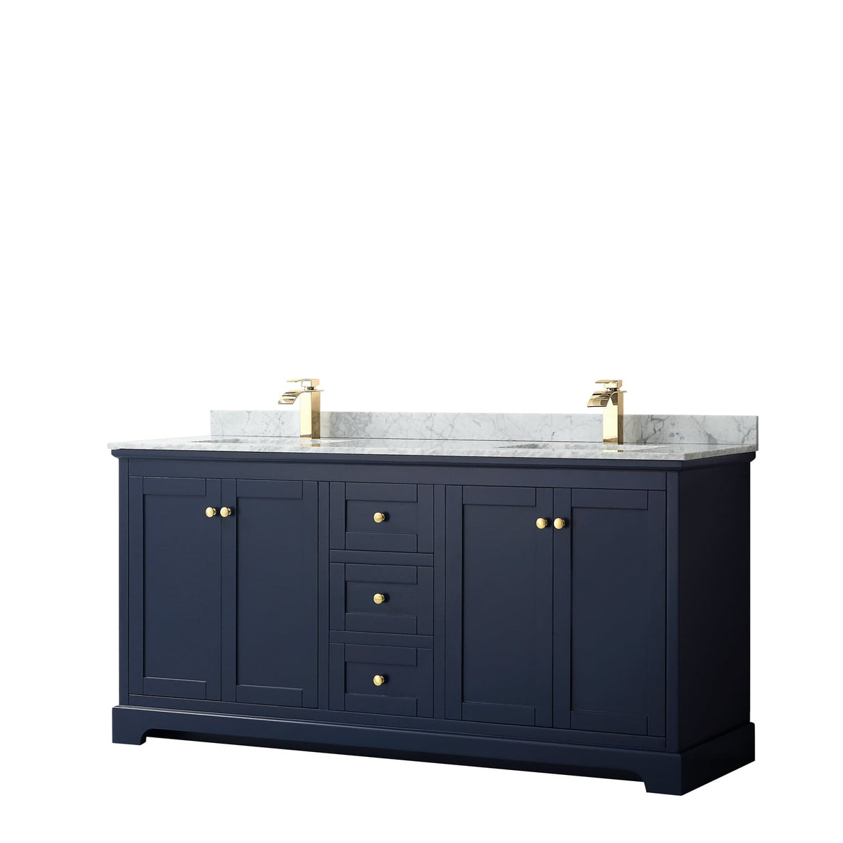 Avery Marble Top 72-inch Double Square Sink Vanity