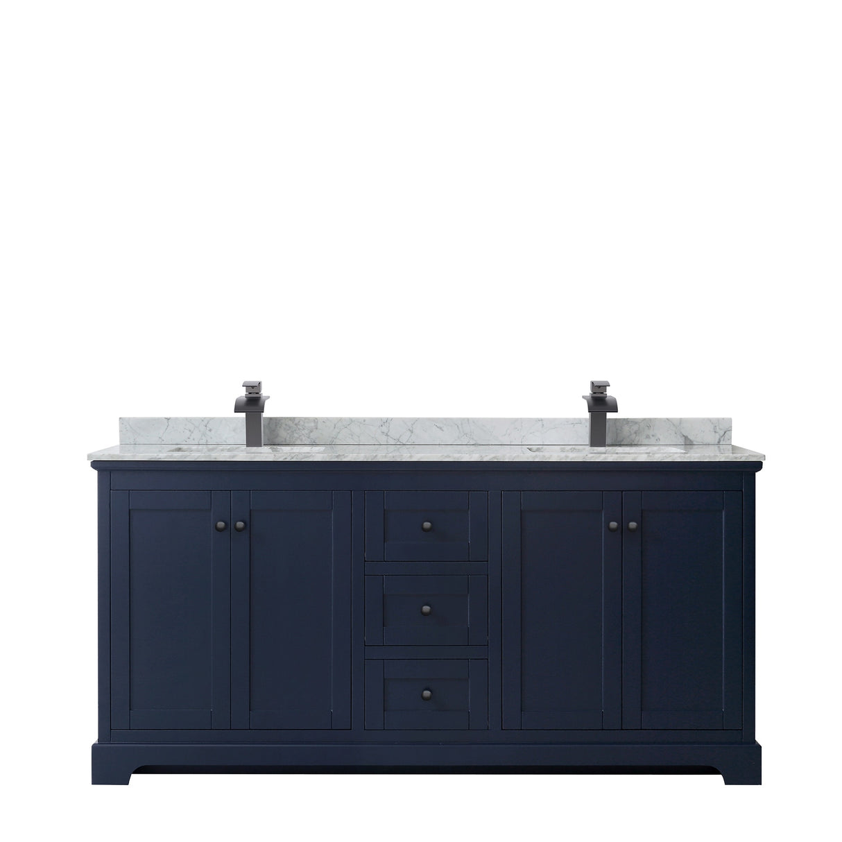 Avery Marble Top 72-inch Double Square Sink Vanity