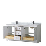 Avery Marble Top 72-inch Double Square Sink Vanity