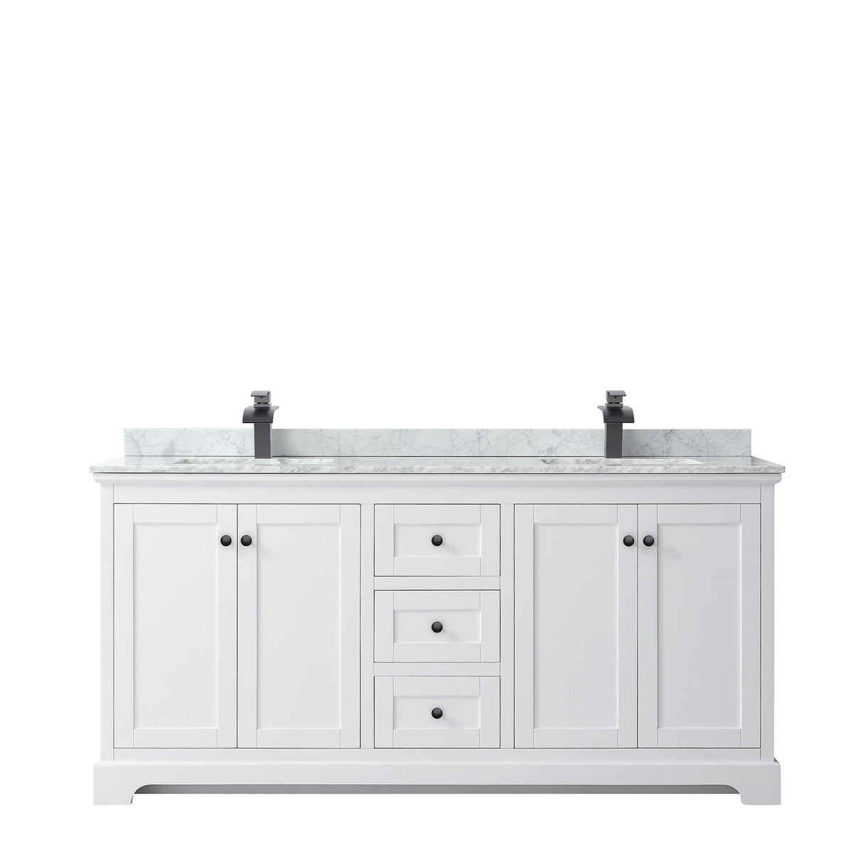 Avery Marble Top 72-inch Double Square Sink Vanity