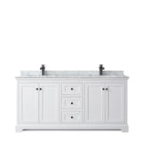 Avery Marble Top 72-inch Double Square Sink Vanity
