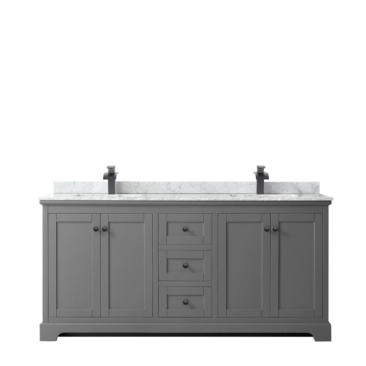 Avery Marble Top 72-inch Double Square Sink Vanity