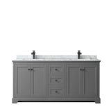 Avery Marble Top 72-inch Double Square Sink Vanity