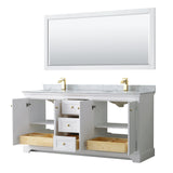 Avery Marble Top 72-inch Double Square Sink Vanity