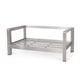 Aviara Aluminum Loveseat and Coffee Table by Christopher Knight Home