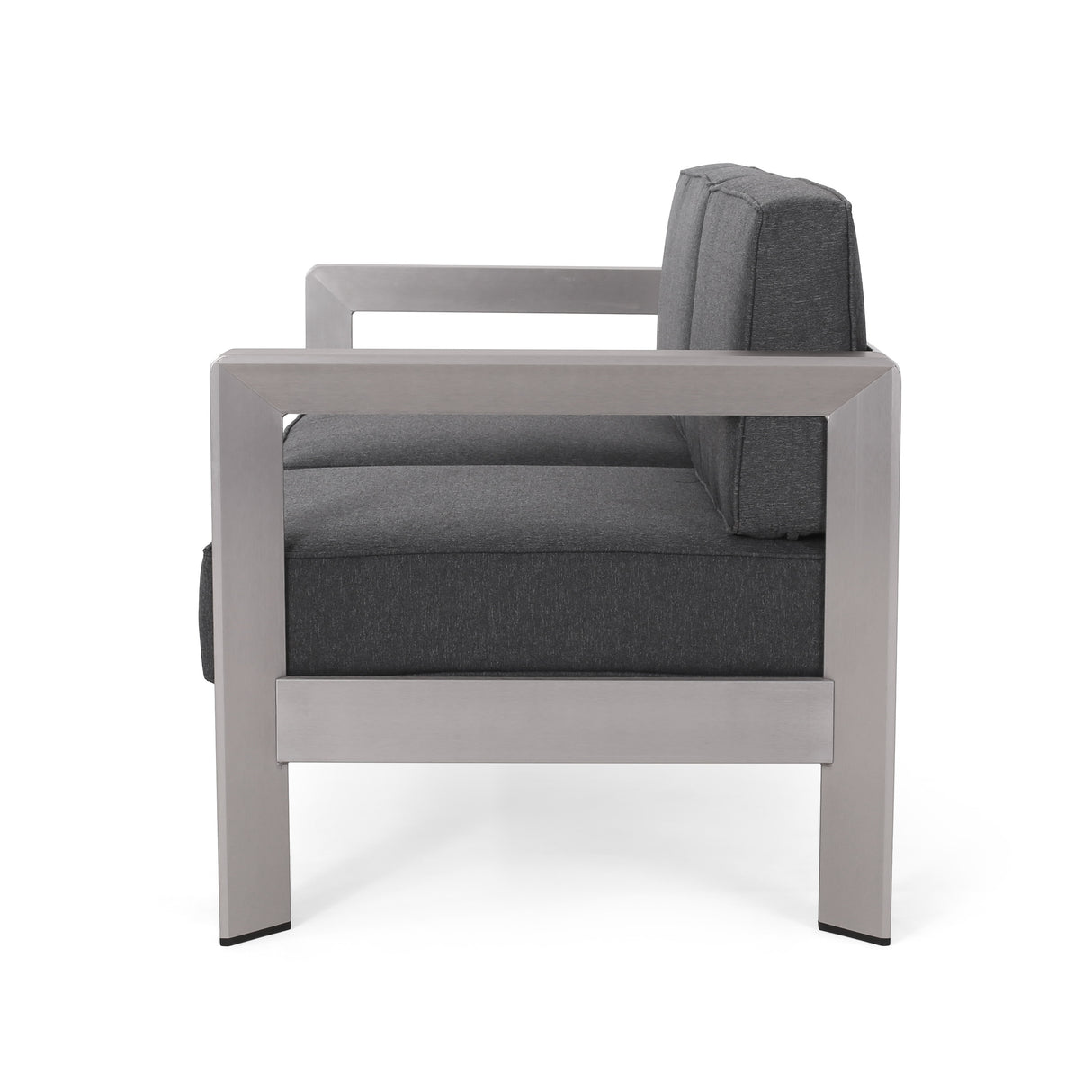 Aviara Aluminum Loveseat and Coffee Table by Christopher Knight Home