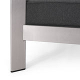 Aviara Aluminum Loveseat and Coffee Table by Christopher Knight Home