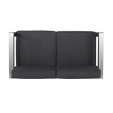 Aviara Aluminum Loveseat and Coffee Table by Christopher Knight Home