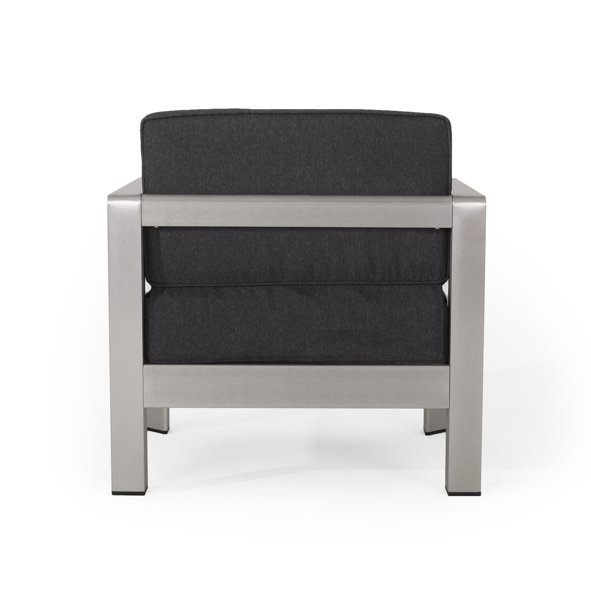 Aviara Outdoor 4-Seater Aluminum Chat Set with Tempered Glass-Topped Coffee Table by Christopher Knight Home
