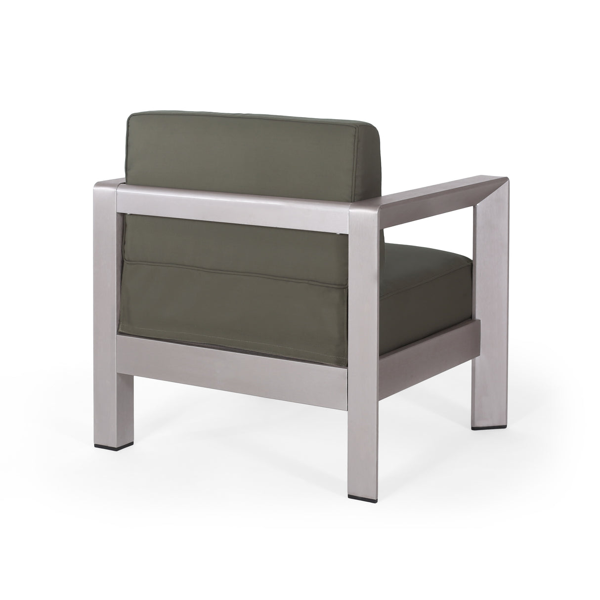 Aviara Outdoor 4-Seater Aluminum Chat Set with Tempered Glass-Topped Coffee Table by Christopher Knight Home