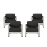 Aviara Outdoor Aluminum Club Chairs (Set of 4) by Christopher Knight Home