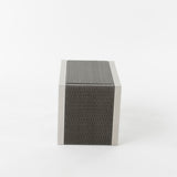 Aviara Outdoor Aluminum Club Chairs with Wicker-Topped Side Table by Christopher Knight Home