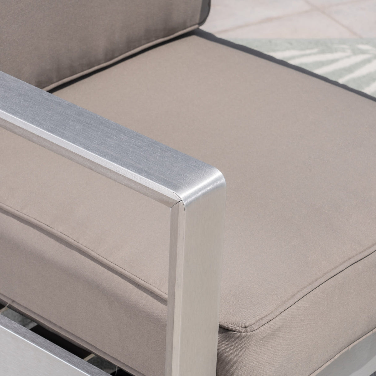 Aviara Aluminum Loveseat and Coffee Table by Christopher Knight Home