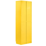 Avidan 70-inch Yellow French Door Metal Cabinet