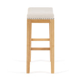Avondale 26-inch Beige Backless Counter Stool (Set of 2) by Christopher Knight Home - 12.40" D x 18.50" W x 26.20" H