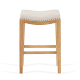 Avondale 26-inch Beige Backless Counter Stool (Set of 2) by Christopher Knight Home - 12.40" D x 18.50" W x 26.20" H