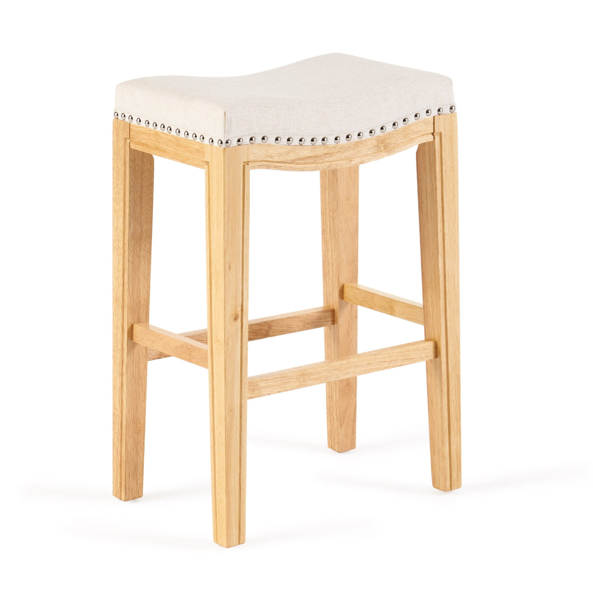 Avondale 26-inch Beige Backless Counter Stool (Set of 2) by Christopher Knight Home - 12.40" D x 18.50" W x 26.20" H