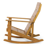 Axson Outdoor Acacia Wood Outdoor Adirondack Rocking Chair by Christopher Knight Home