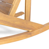 Axson Outdoor Acacia Wood Outdoor Adirondack Rocking Chair by Christopher Knight Home