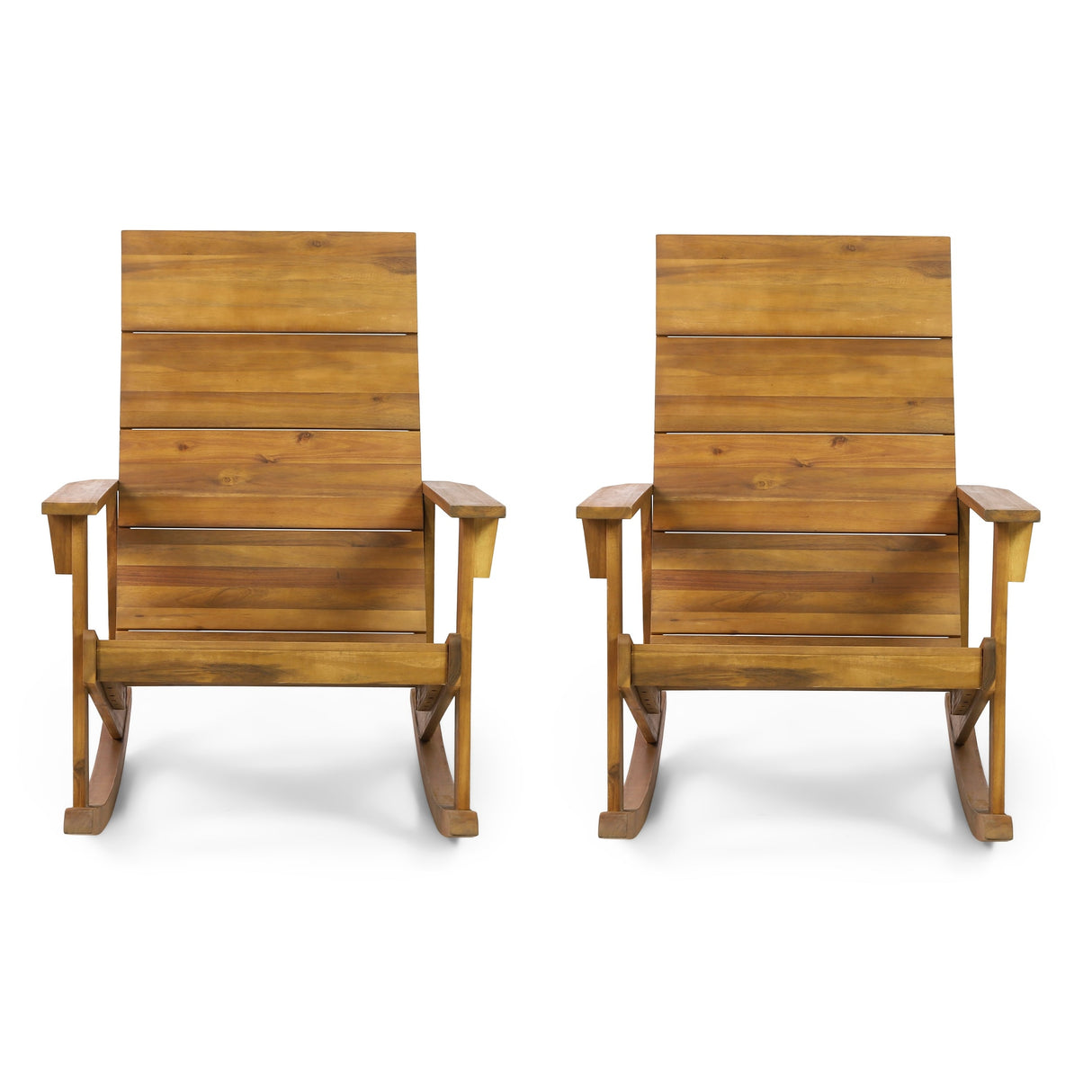 Axson Outdoor Acacia Wood Outdoor Adirondack Rocking Chair by Christopher Knight Home