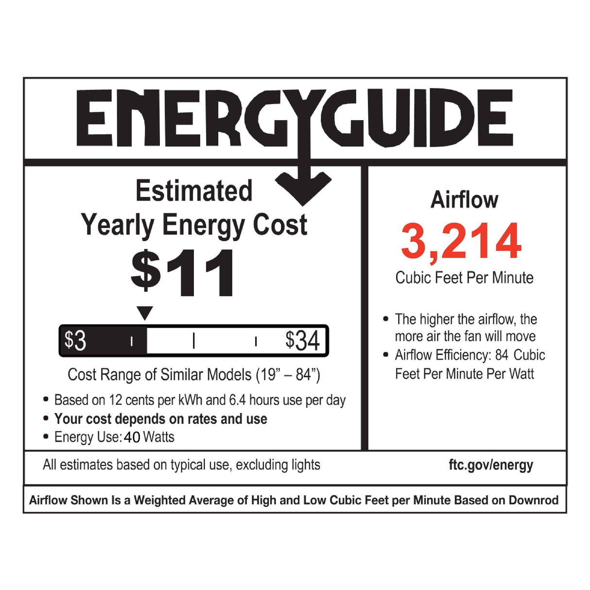 Aya River of Goods Black Metal and Glass 52-Inch Ceiling Fan with Light - 52" x 52" x 13.5"/18.5"