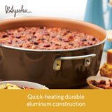 Ayesha Curry Home Collection Porcelain Enamel Nonstick Cookware Pots and Pans Set, 9-Piece