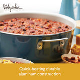 Ayesha Curry Home Collection Porcelain Enamel Nonstick Cookware Pots and Pans Set, 9-Piece