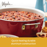 Ayesha Curry Home Collection Porcelain Enamel Nonstick Cookware Pots and Pans Set, 9-Piece