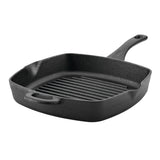 Ayesha Curry Preseasoned Cast Iron Square Grill Pan,10in