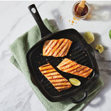 Ayesha Curry Preseasoned Cast Iron Square Grill Pan,10in
