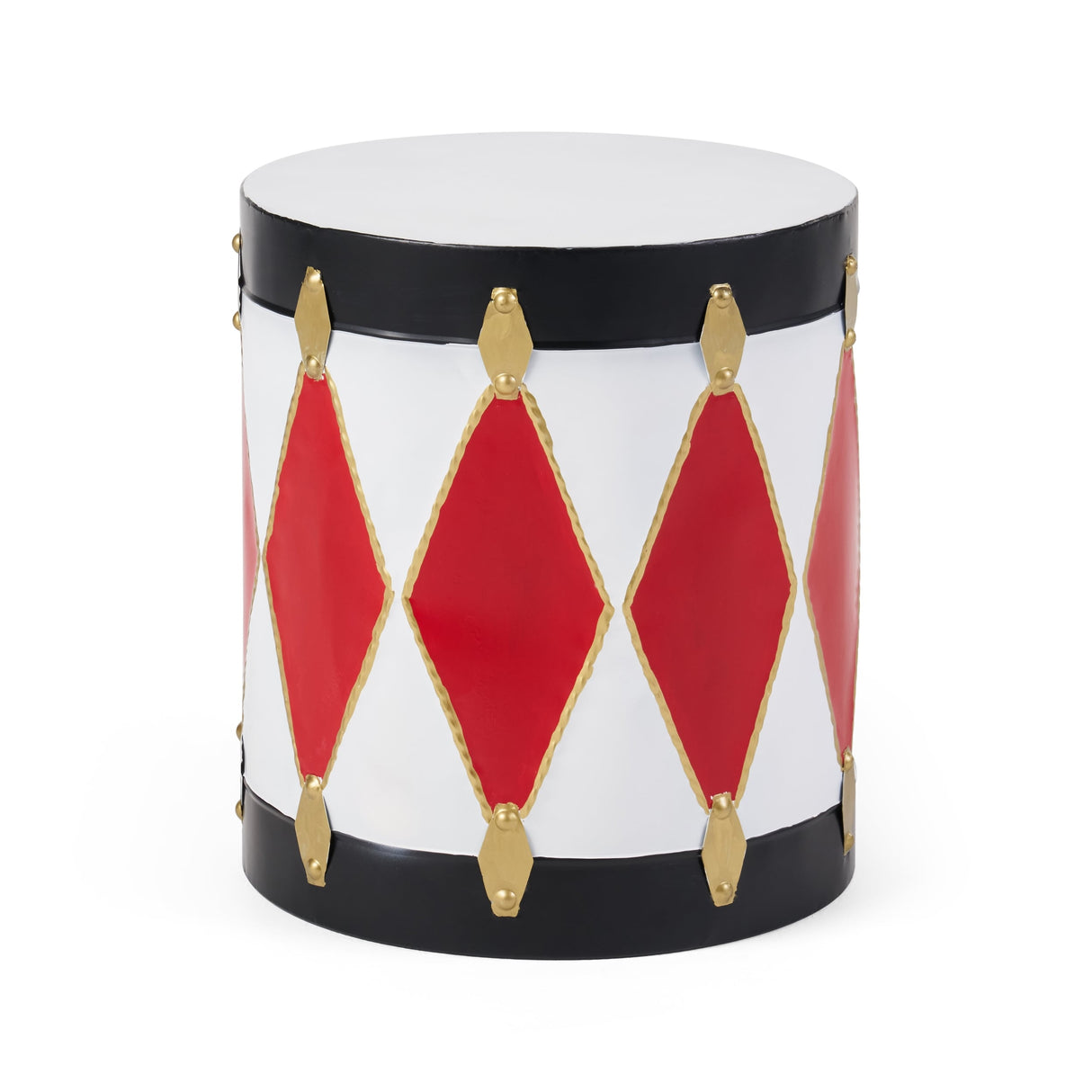 Ayr Indoor/Outdoor Toy Drum Decoration Set by Christopher Knight Home, Red and White