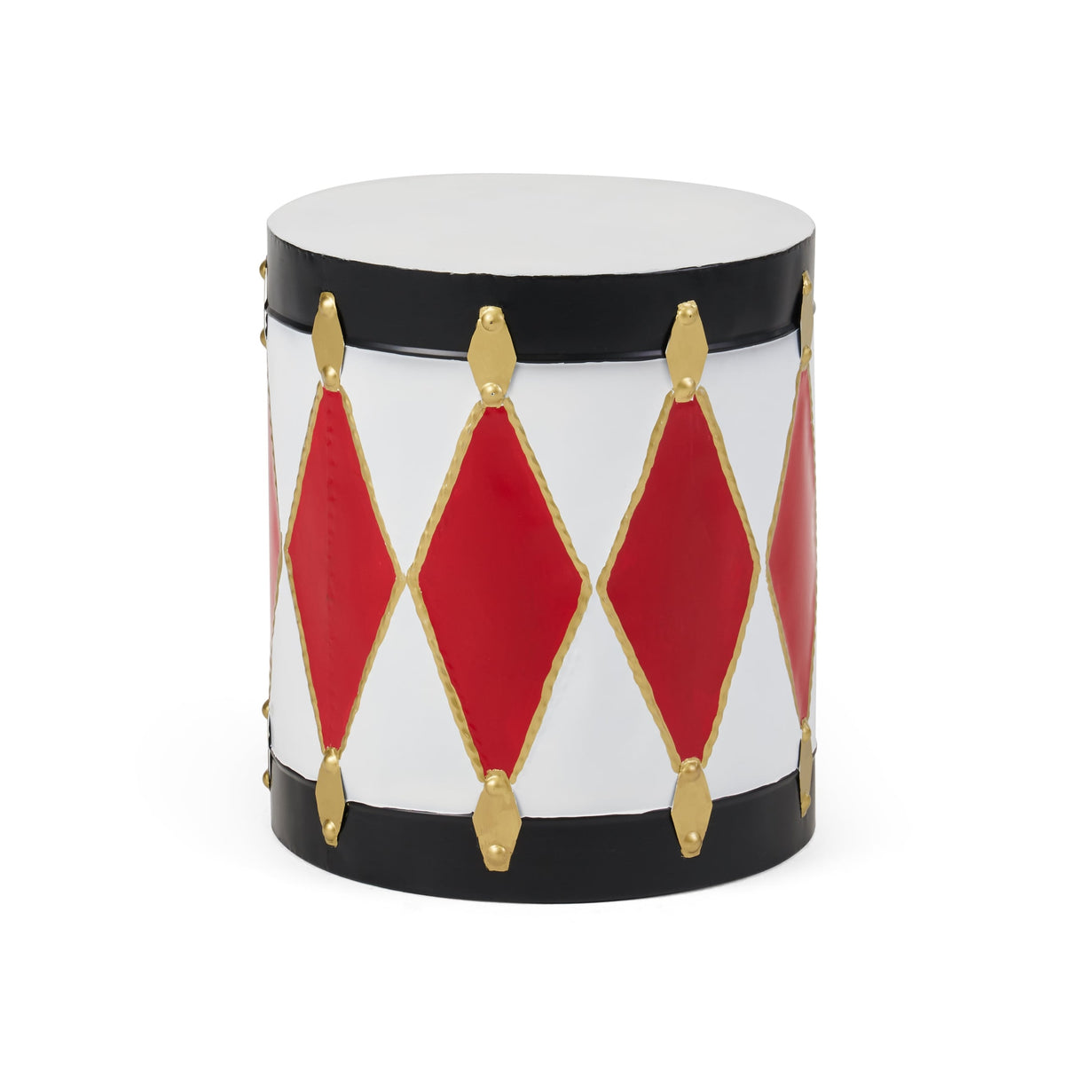 Ayr Indoor/Outdoor Toy Drum Decoration Set by Christopher Knight Home, Red and White