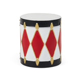 Ayr Indoor/Outdoor Toy Drum Decoration Set by Christopher Knight Home, Red and White