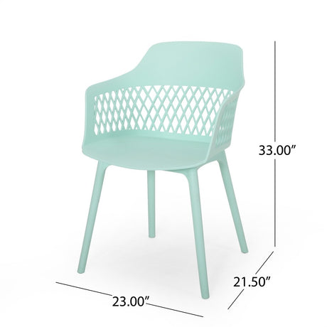 Azalea Outdoor Modern Dining Chair (Set of 2) by Christopher Knight Home - 23.00" W x 21.50" D x 33.00" H