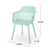 Azalea Outdoor Modern Dining Chair (Set of 4) by Christopher Knight Home - 23.00" W x 21.50" D x 33.00" H